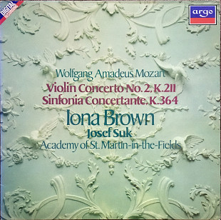 Wolfgang Amadeus Mozart, Iona Brown, Josef Suk, The Academy Of St. Martin-in-the-Fields – Violin Con