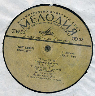 ПАРОДИЯ - 80 Владимир Винокур С60---13279_80