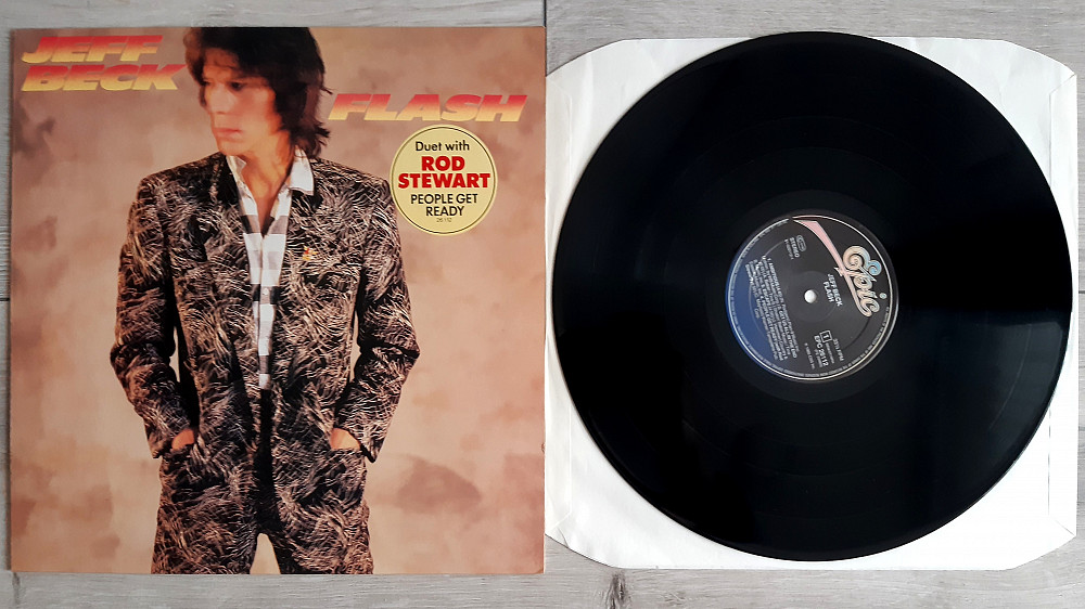 Beck Vinyl Sticker JEFF BECK FLASH ( EPIC EPC 26112 A1/B1 ) STICKER 1985 HOLL | Виниловые ...