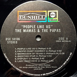 The Mamas & The Papas – People Like Us, 1971 made in US vg+ ( inlay incl.)