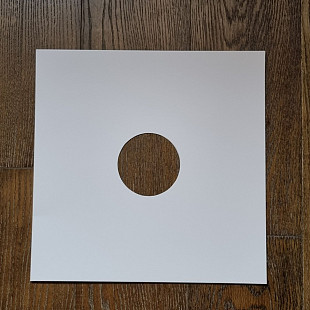 Конверт для платiвок 12" зовнiшний, квадрат з отвором, картон білий глянець(техконверт)(Прайс 48256)