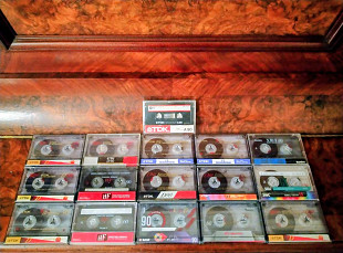 Аудио кассеты: TDK/BASF/SONY/KONICA (Tape I)///[Rec Akai GX-F91] –(((16 шт)))