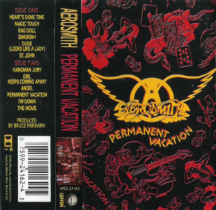AEROSMITH «Permanent Vacation» SR Dolby ℗1987