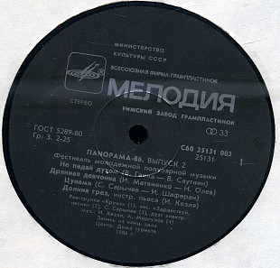 ПАНОРАМА - 86 ВЫПУСК 2 С60 25131_32 USSR_1987