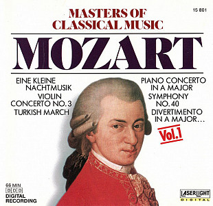 Mozart – Masters Of Classical Music/1988/ LaserLight Digital / Europe ( Germany)