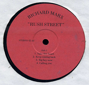 RICHARD MARX - RUSH STREET USRR 1991