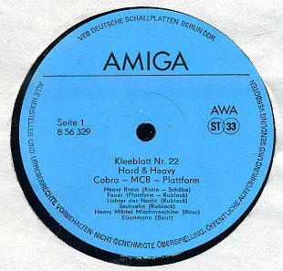 Kleeblatt Nr22 Hard 7 Heavy Cobra - MCB - Plattform 8 56 329 DDR
