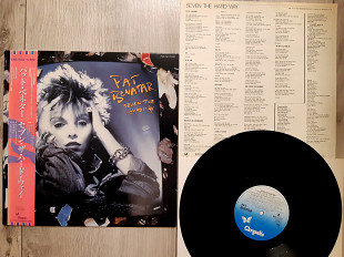 PAT BENATAR SEVEN THE HARD WAY ( CHRYSALIS WWS-91142 AS-1S / BS-1S ) 2 INSERTS & OIS 1985 JAPAN