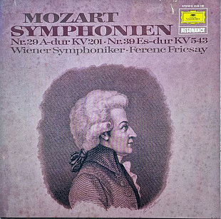 Mozart, Wiener Symphoniker · Ferenc Fricsay – Symphonien Nr.29 A-dur KV 201 · Nr.39 Es-dur KV 543