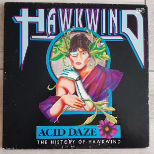 HAWKWIND ( SPACE ROCK ) ACID DAZE - THE HISTORY OF HAWKIND ( RECEIVER RRBX 1 ) 3 LP BOX 1985 ENGL