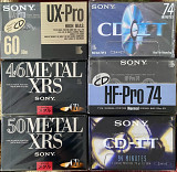 Аудіокасети SONY хром, метал. Колекційний стан.