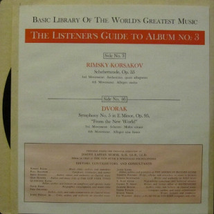 Mint Rimsky-Korsakov* / Dvorak* ‎– Basic Library Of The World's Greatest Music - Album No. 3