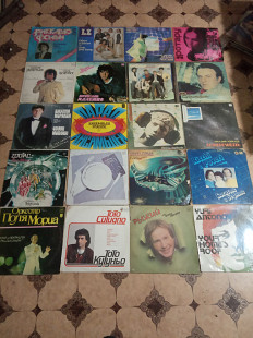 Пластинки винил 64шт одним лотом.