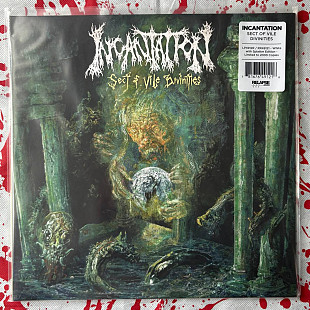 Incantation ‎- Sect Of Vile Divinities - LP (White with Green/Yellow/Orange splatter)