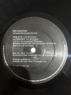 Orcestra manoeuvres in the dark - ogarnisation vg/vg+ ( конв/плита)