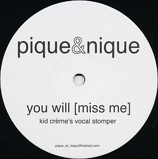 Pique & Nique – You Will (Miss Me)