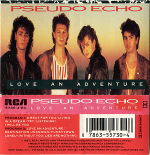 PSEUDO ECHO «Love And Adventure» Dolby System incl.I Will Be You ℗1987