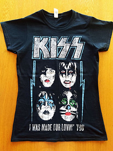 Женская футболка KISS - I Was Made For Lovin' You (размер S/М)