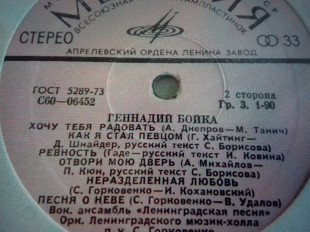Генадий Бойка.Радовать (оригинал )1978