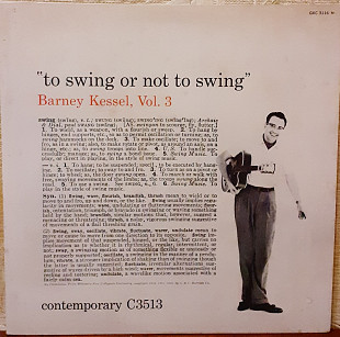 Платівка Barney Kessel ‎– Vol. 3, To Swing Or Not To Swing