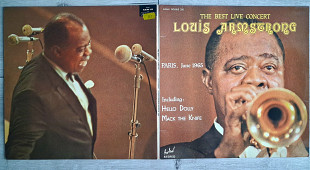 LOUIS ARMSTRONG THE BEST LIVE CONCERT / PARIS , June 1965 - 2 LP ( FESTIVAL 200 ) G/F 1976 FRANC