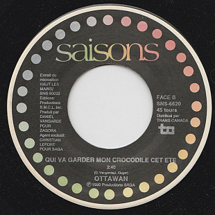 Ottawan – Qui Va Garder Mon Crocodile Cet Ete 7 inch single