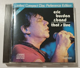 CD ERIC BURDON & BAND 1985/1992 That's Live (Germany)