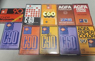 Вінтажні аудіо касети 10 штук