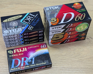 Аудіокасети нові 10шт. FUJI DR-I 60, TDK D60
