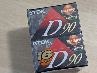 Аудіокасеты лот 16шт. TDK D90 нові