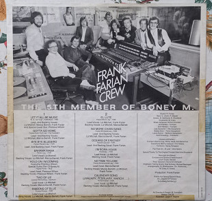 Boney M - Oceans Of Fantasy - вставка к виниловой пластинке