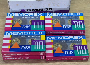 Аудіо касети MEMOREX DBS 110 лот 7 штук Korea