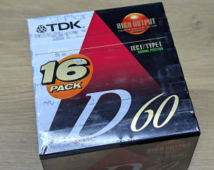 Аудіо касети TDK D60 High Output лот 16 штук
