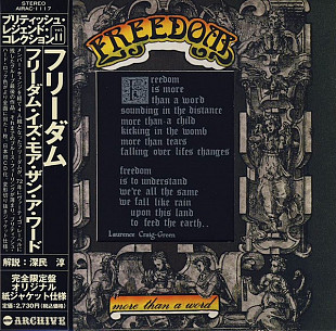 Freedom – Freedom Is More Than A Word