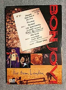 Bon Jovi "Live From London" DVD концертная программа