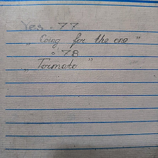YES-77 -, Coding for the one. Yes-78- Tormato.