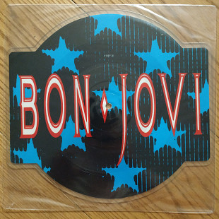 Bon Jovi You Give Love A Bad Name UK first press shaped picture vinyl