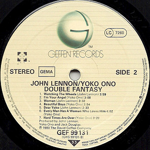 John Lennon / Yoko Ono* – Double Fantasy