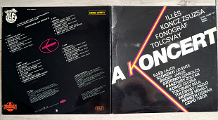 ILLES, KONCZ ZSUZSA, FONOGRAF, TOLCSVAY A KONCERT 2LP ( PEPITA SLPX 17686-87 ) G/F 1981 MAGYAR