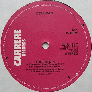 Ottawan - You're O.K. / D.I.S.C.O. (1980) - 12" 45 RPM Single