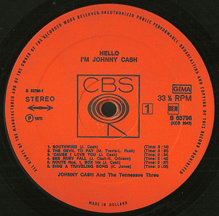 Johnny Cash – Hello, I'm Johnny Cash
