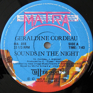 Geraldine Cordeau - Sounds In The Night (1982) NM- 12" 33 ⅓ RPM
