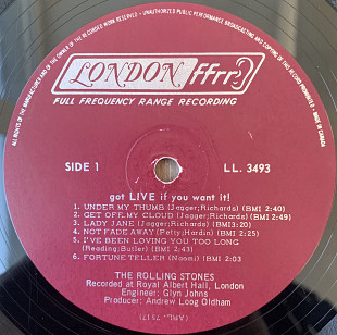 The Rolling Stones - Got LIVE If You Want It ℗1966 (Canada 1st) [Без Конверта] [NM+]