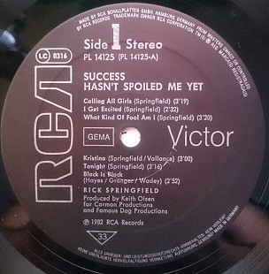Rick Springfield Success Hasn't Spoiled Me Yet