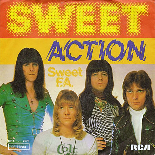 The Sweet - Action (1975) VG+ 7" 45 RPM Single
