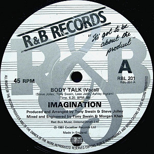 Imagination - Body Talk (1981) VG+ 12" 45 RPM Single