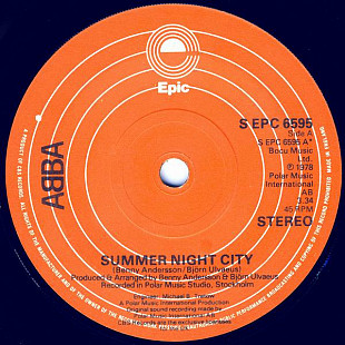 ABBA - Summer Night City (1978) NM- 7" 45 RPM Single