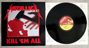 METALLICA KILL 'EM ALL ( MUSIC FOR NATION MFN 7 A1/B1 ) 1983 ENGL
