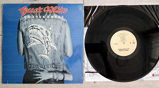 GREAT WHITE ON YOUR KNEES - THE FIRST LP ( ENIGMA SQ-73294 ) SCHRINK 1982 US