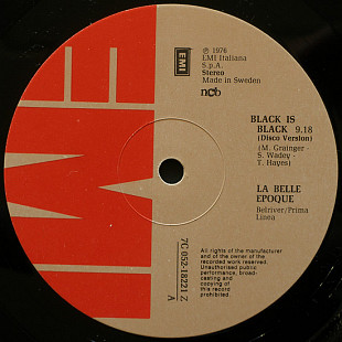 Belle Epoque - Black Is Black / Miss Broadway (1976) VG+ 12" Single 45 RPM